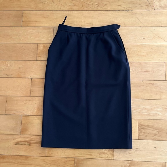 Yves Saint Laurent Rive Gauche Wool Pencil Skirt - Picture 1 of 6